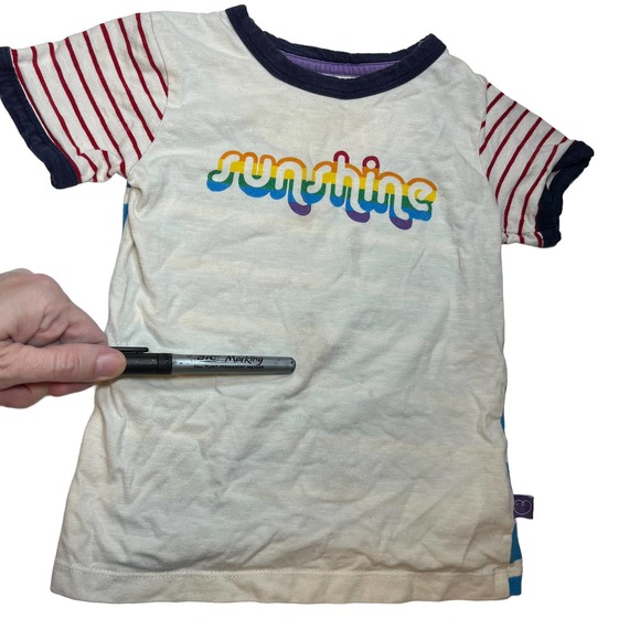 Little Bird Sunshine Rainbow Tee Size 2-3 Year - Picture 2 of 5